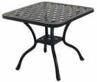 Outdoor end table 21 small square cast aluminum patio furniture pool side garden — photo 1