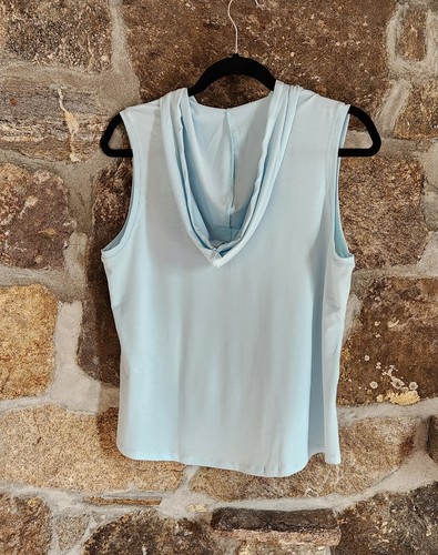 BALEAF Women's Medium Pastel Blue Lightweight Sleeveless Hoodie - Picture 2 of 10