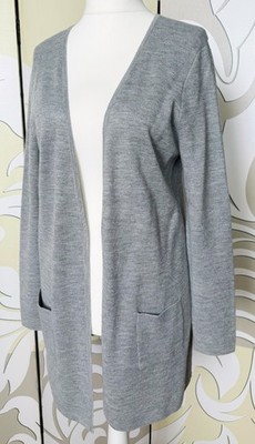 JETTE  Cardigan Strickjacke ohne Verschluss Gr. 40 Grau meliert 50% Merino Wolle
