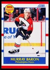 Murray Baron, 1990-91 Score American, #399, Philadelphia Flyers, RC