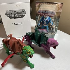 2011 He Man Masters Of The Universe Classics Icarius New With MOTU Cat & Panther