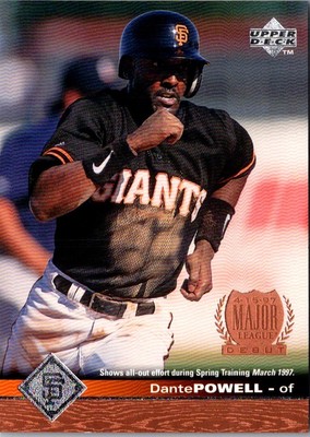 1997 Upper Deck Dante Powell #544 San Francisco Giants Baseball Card