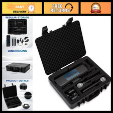 Wireless Mic Case - Hard Shell Case Compatible with Shure BLX288/SM58/PG58/BETA5
