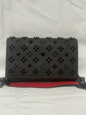 Christian Louboutin Black Leather Shoulder Bag Crossbody