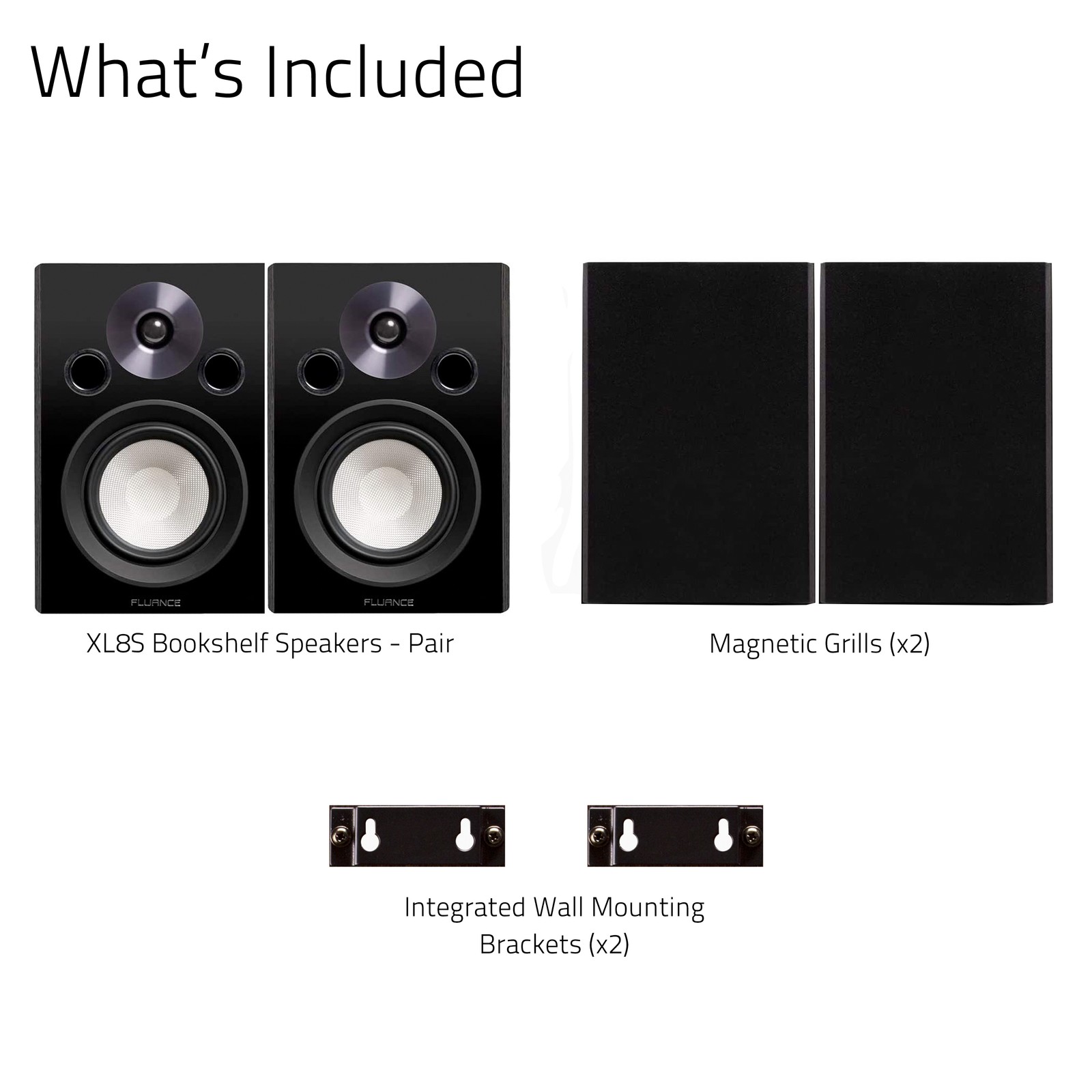 Fluance High Performance 2-Way Bookshelf Surround Sound Home Theater Speakers