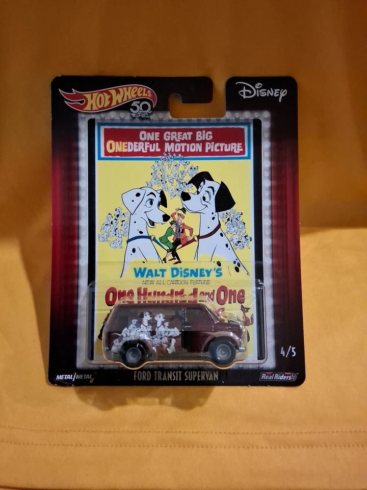 Hot Wheels 50th Real Riders 1/64 Disney 101 Dalmations Ford Transit Supervan🔥X1 Foto 2 de 4