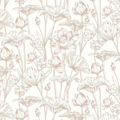 Floral Peel and Stick Wallpaper White and Pink Vintage Contact Paper 16'' X 197''