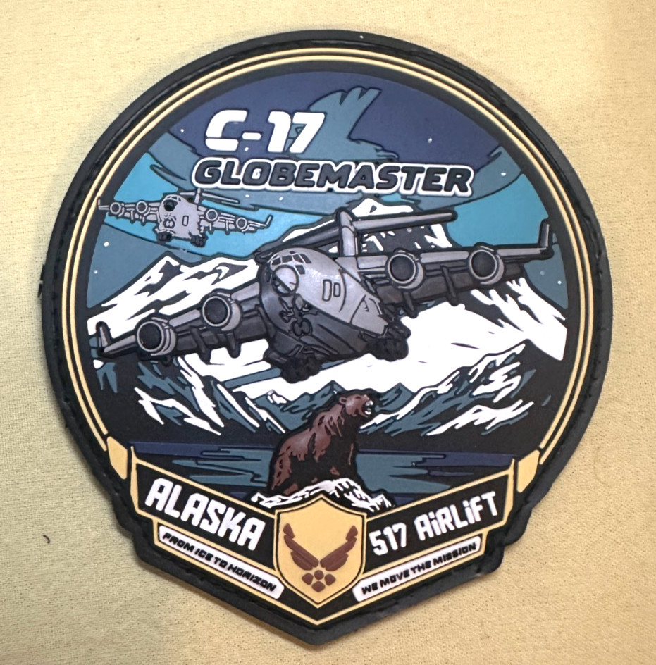 USAF 517th AIRLIFT SQUADRON / C-17 GLOBEMASTER -HIGH QUALITY PVC PATCH
