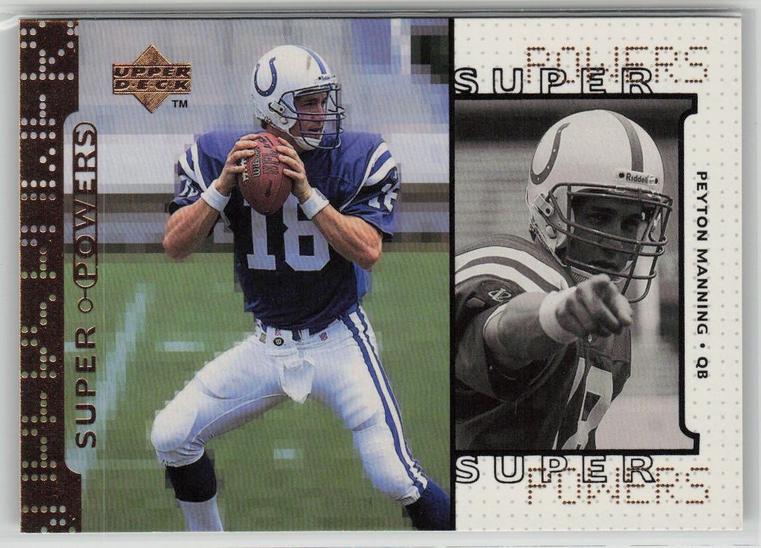 Upper Deck Peyton Manning Super Powers S16 1998 Football Card Colts Rookie