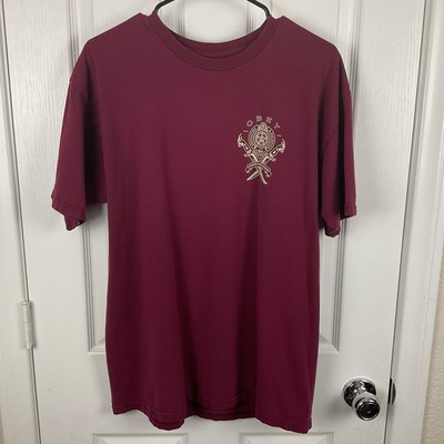 Obey VTG Men s Maroon Red Indoctrination Dark Arts Cotton Crew Neck T-shirt L