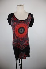 DESIGUAL VESTITO DONNA S WOMAN CASUAL VINTAGE DRESS ABITO COTONE MANICA CORTA