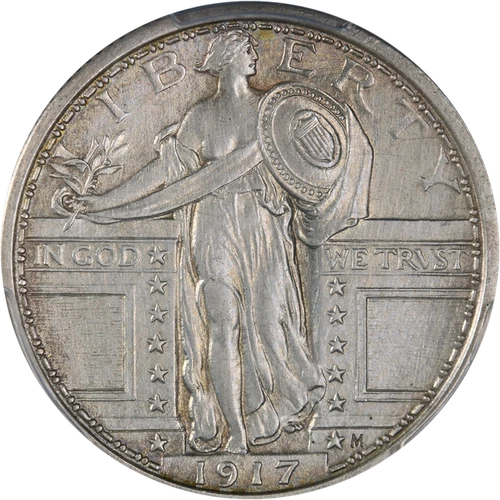 1917-P Type 1 Standing Liberty Quarter PCGS AU Details