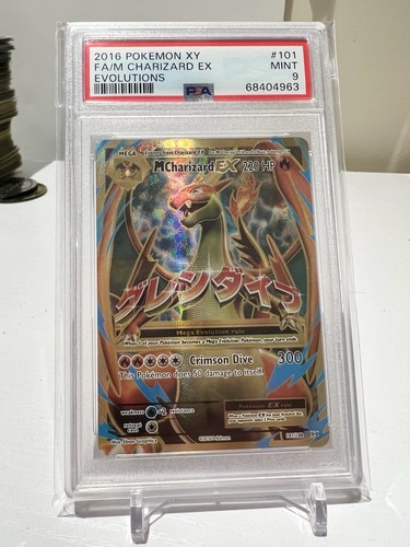 2016 POKEMON XY EVOLUTIONS #101 FULL ART/M CHARIZARD EX PSA 9
