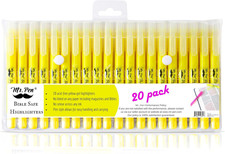 Mr. Pen- Yellow Gel Highlighter, 20 Pack, Bulk Twist-Up Bible Highlighters No Bl