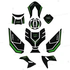 3D Stickers Replacement Protectors For Kawasaki Z 650 2025 Black / Green