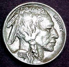 1916 BUFFALO NICKEL...FREE SHIPPING!......MIN. BID .01 & NO RESERVE!
