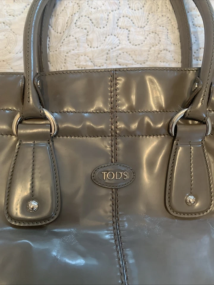 Tod’s Grey Leather Tote Bag - Image 3 of 4