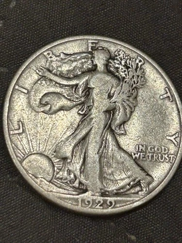 1929 D Liberty Walking Half Dollar 50C Silver US coin
