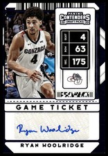 2020 Panini Contenders Draft Picks #126 Ryan Woolridge Game Ticket Blue #/99