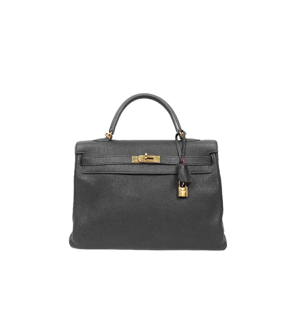 Hermes Black Kelly Bag Square L 47145 156856464 [U]