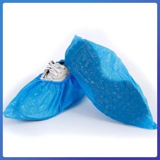 100pcs Disposable Blue Shoe Covers Waterproof Dust-Proof Wear-Resistant