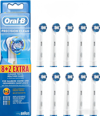 #ad Oral B Precision Clean Electric Toothbrush Replacement Brush Heads 10 Count $12.99