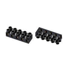 2 Pcs 500V 20A Terminal Block Screw Electric Barrier Strip Dual Row 5 Positions