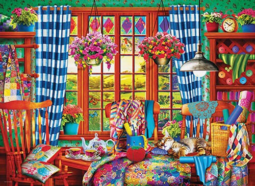 Puzzle (1000 T.) NäHen Im Paradies (Eurographics) Neu/Ovp-image