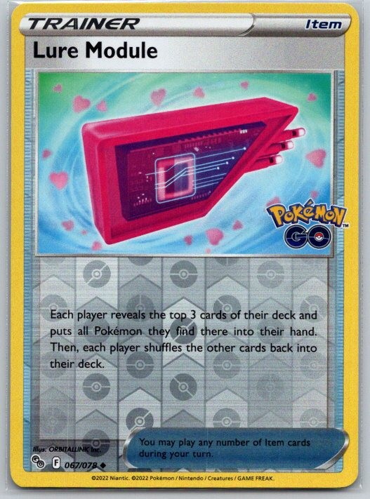 Lure Module 067/078 Uncommon Pokemon GO Pokemon Reverse Holo Near Mint
