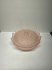 Vintage Frosted Pink Glass Candy Dish?With Lead 5”Wide 1 1/2 Deep Unmarked — photo 1