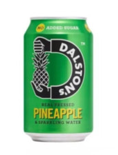 Dalston's Real Pressed Pineapple & Sparkling Water Cans 24 x 330ml FREE DELIVERY