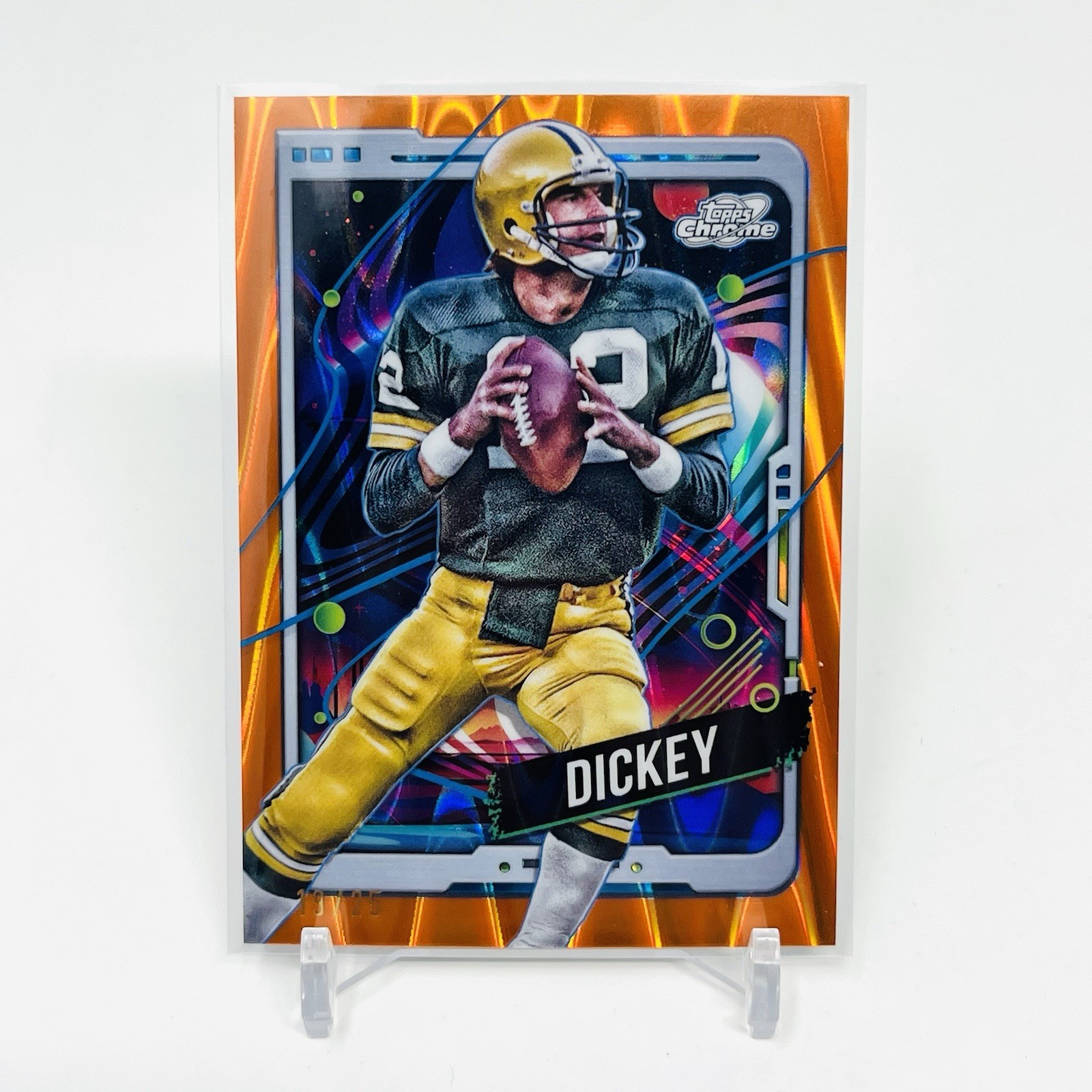 2024 Topps Cosmic Chrome #34 Lynn Dickey Orange Galactic Refractor #’d 19/25