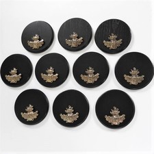 10 X Boar Shield Boar Board Weapon Board Round Dark AF 17 Cm 10 X Oak Leaf