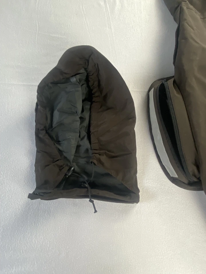 Jaqueta de serviço azul GG alta marrom nylon concha e forro extra grande alta excelente - Imagem 3 de 4