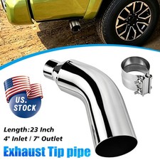 4 Inlet 7 Outlet 23 Long Diesel Exhaust Pipe Turndown Elbow Tip Universal