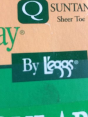 Queen Pantyhose 4 pk L'eggs QUEEN  Suntan Sheer Toe 4 pair Everyday Nylons