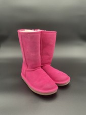 NEW--Koolaburra by UGG Kids Suede Short Boots Raspberry Rose Size 4y 6 Wmn