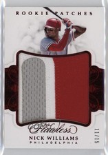 2018 Panini Flawless Rookie Patch Ruby 11/15 Nick Williams #RP-NW Patch 5w7