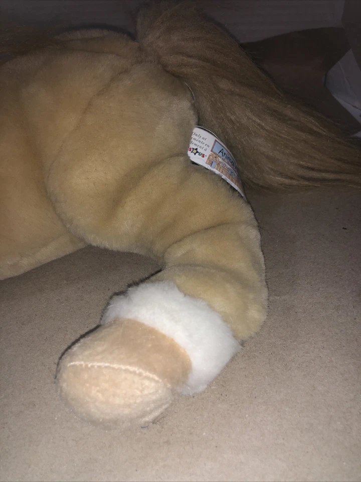 Juguetes marrones de peluche vintage Animal Alley Mustang caballo R Us floppy pony retirado  Foto 4 de 4