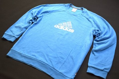 Adidas Pullover Vintage Sweater Shirt Jumper Crewneck Blau Blue Big Logo 2006 L