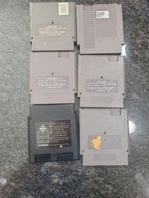 Nintendo NES Game Lot: Mario Bros, Duck Hunt, Tetris (6 Games Total) + Sleeves
