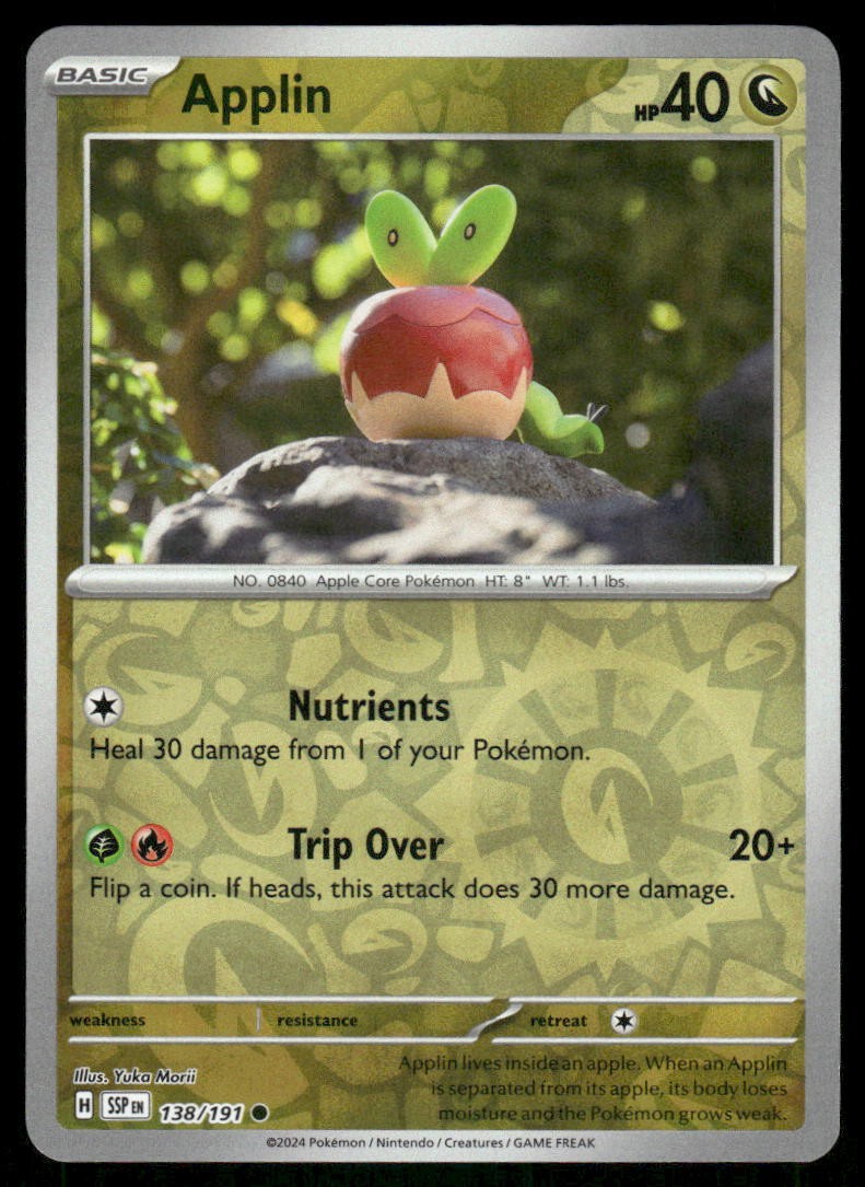 Applin 138/191 - Surging Sparks - Reverse Holo Common NM