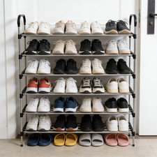 6 Tier Shoe Rack Stand Sturdy Storage Shoes Self Organiser Up to 24 Pairs Shoes