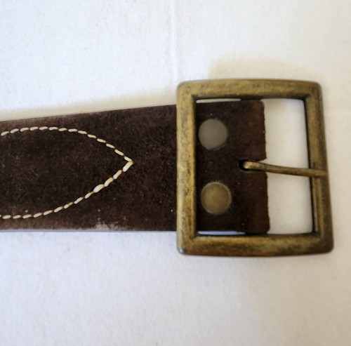 BRAVE BELTWORKS Women's Leather Studded Embroidered Belt Size 34 36 | 1.75" Wide - Picture 2 of 10