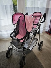 Bayer Puppen Doppelwagen Puppenwagen  Pink