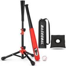 Kids Baseball Tee Set Youth Softball Batting Tee Adjustable Height Easy Play