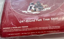 Bucilla 32522 Snowman  Woodland Friends 34" Round Felt Tree Skirt Christmas Kit