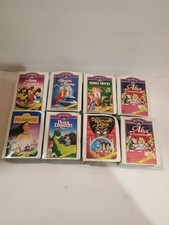 Vintage McDonald's Happy Meal Toys Disney Figurines 1995 1996 Lot Of 8 VHS Style