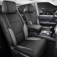 Red Rain Seat Covers for Toyota Tundra 2022 to 2025 CrewMax Cab SR SR5 Limite...