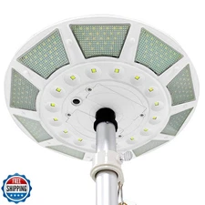 Flag Pole Light Solar Powered 266 LEDs, 100% Flag Coverage, 4200lm Brightest 